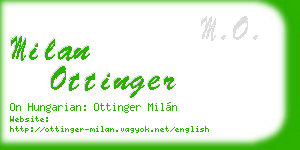 milan ottinger business card
