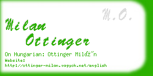 milan ottinger business card